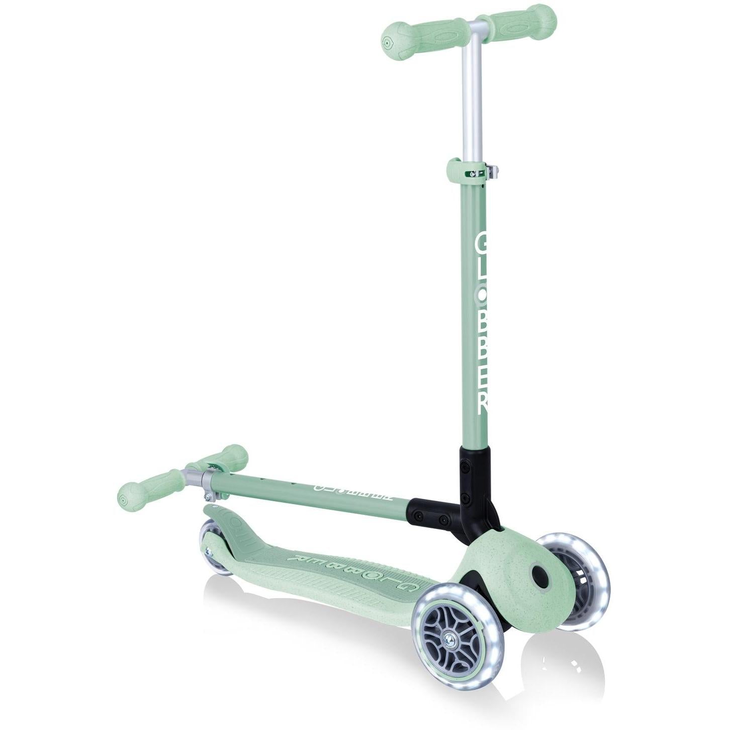 Globber Ecologic Primo Foldable Scooter With Lights Pistachio