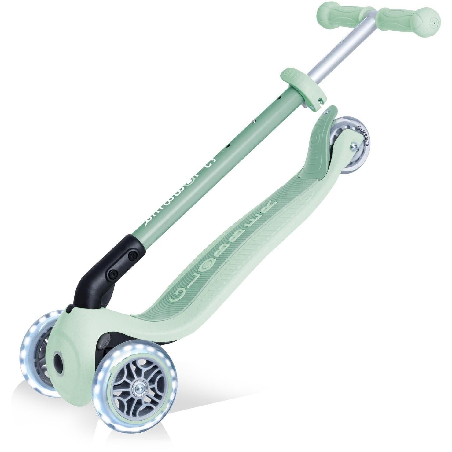 Globber Ecologic Primo Foldable Scooter With Lights Pistachio