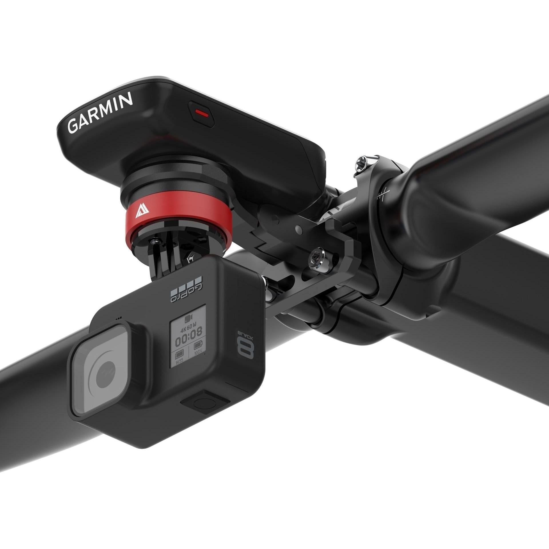 KOM Cycling Stem Computer Mount w/Quick Release GoPro Mount