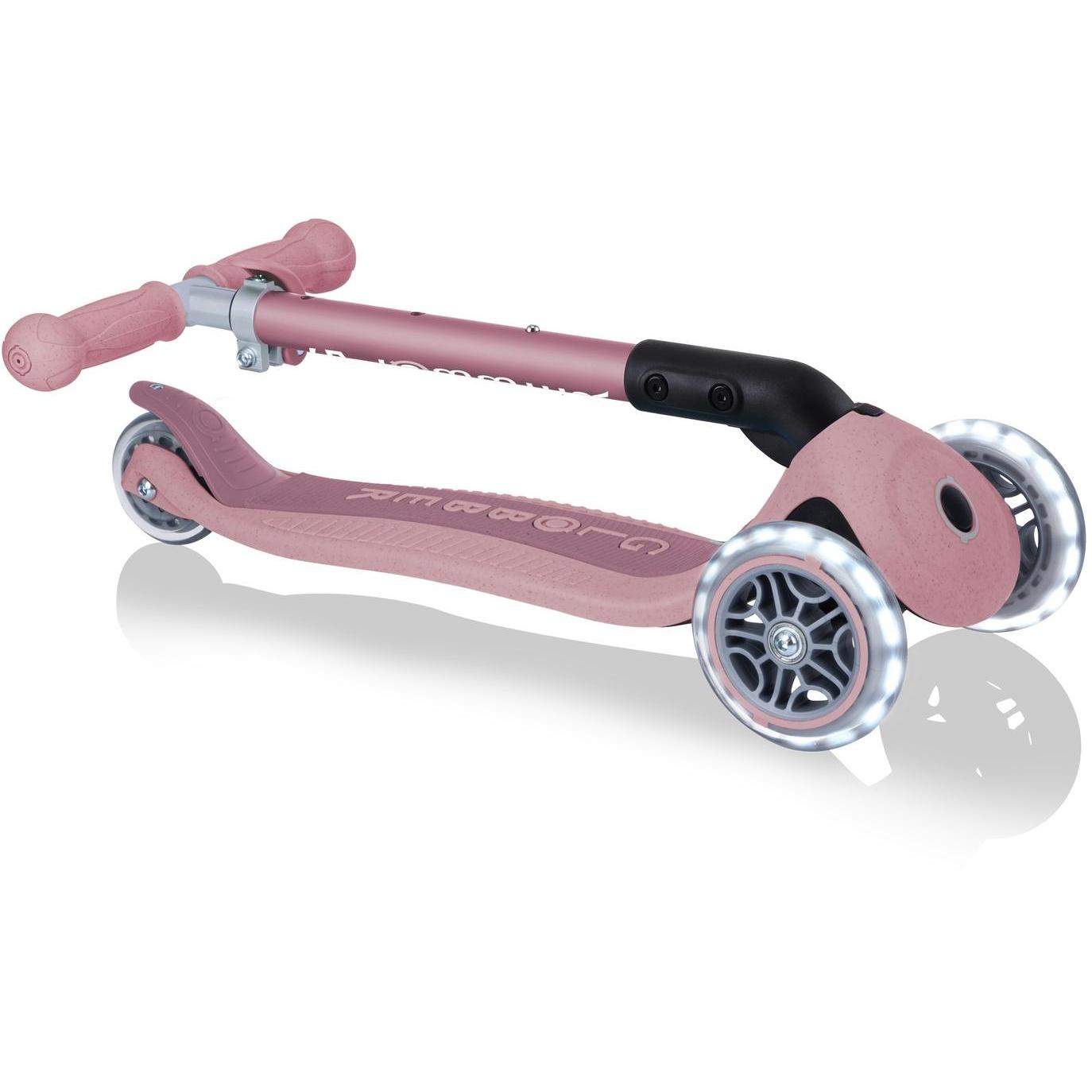 Globber Ecologic Junior Foldable Scooter Lights Berry