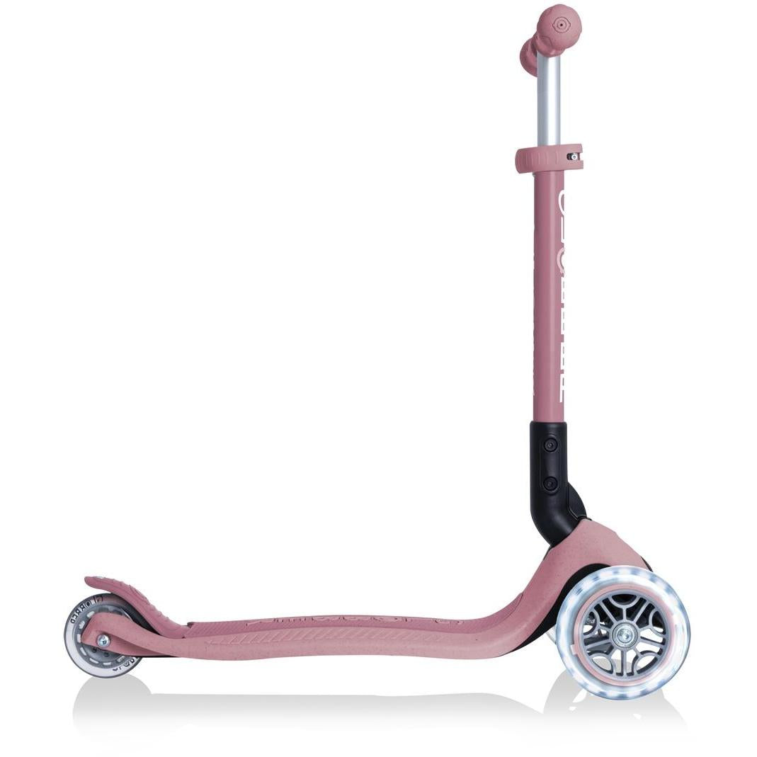 Globber Ecologic Junior Foldable Scooter Lights Berry