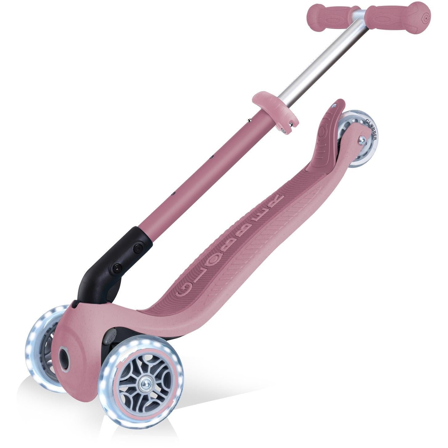 Globber Ecologic Junior Foldable Scooter Lights Berry