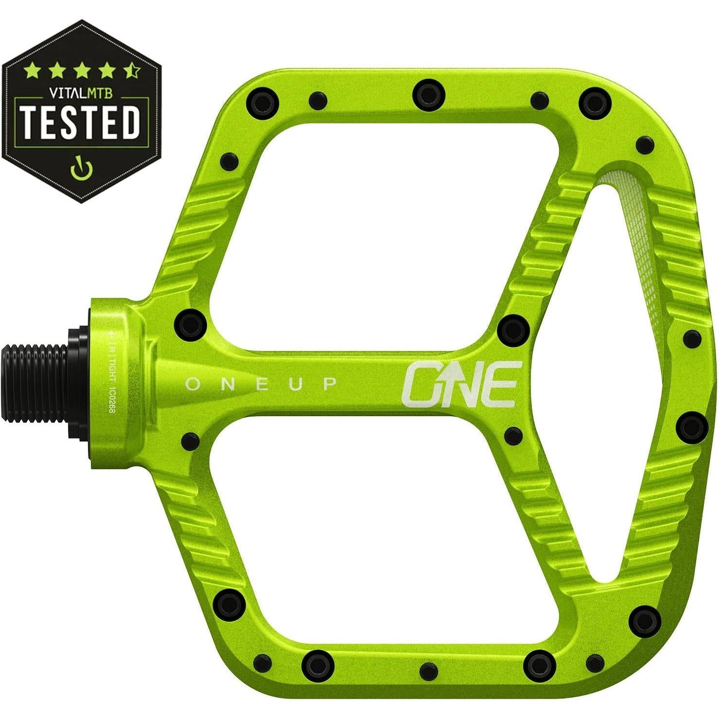 OneUp Components Aluminium Flat Pedals Green