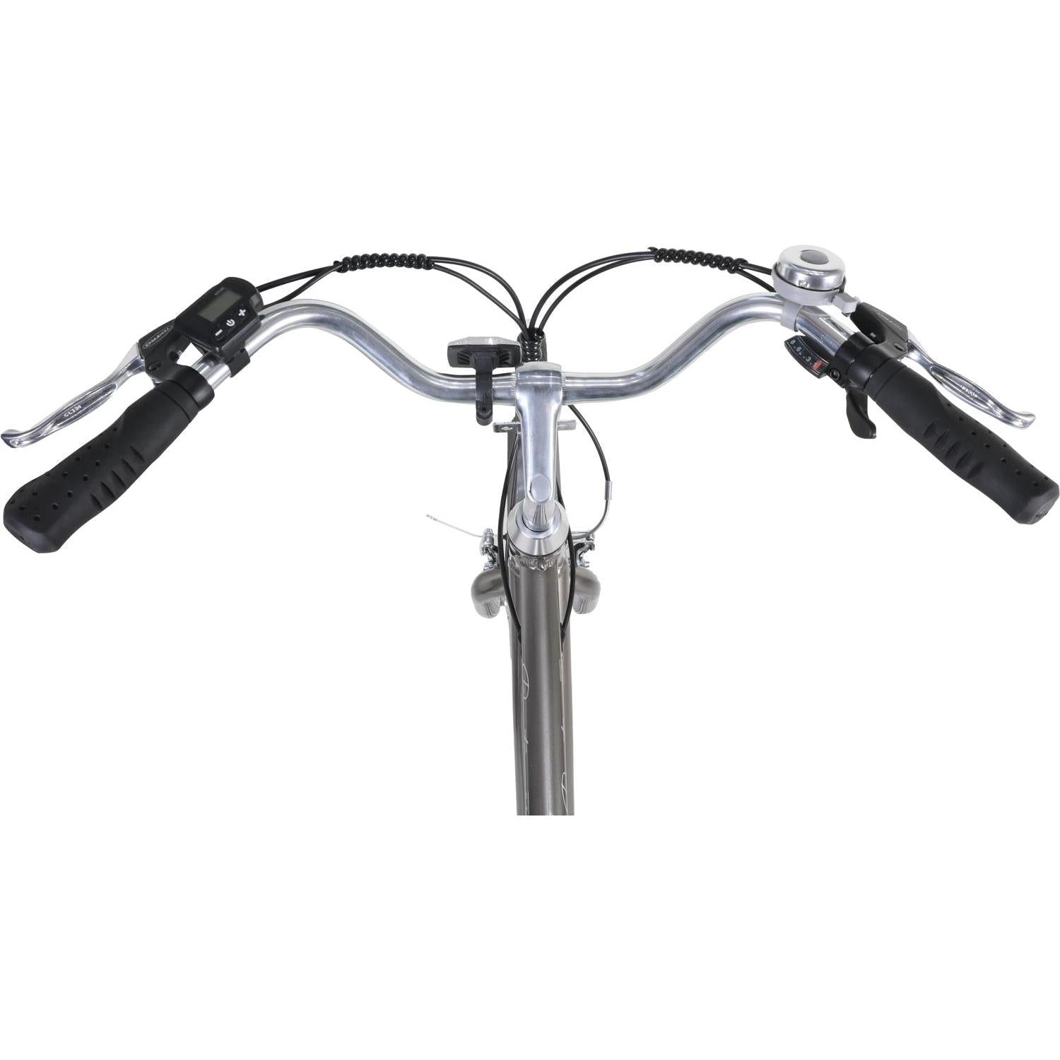 Pedal Downtown SL Electric Vintage Cruiser Bike Gloss Charcoal