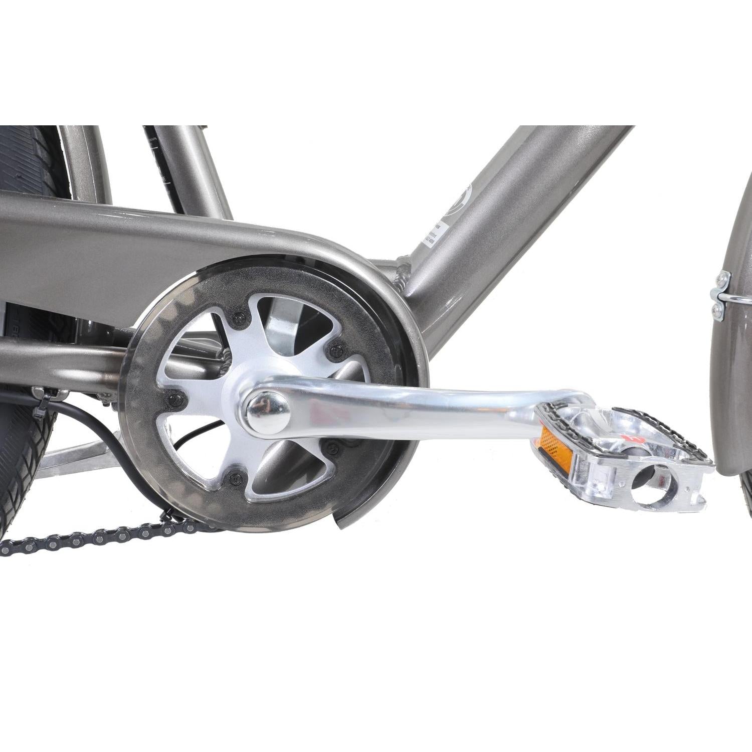 Pedal Downtown SL Electric Vintage Cruiser Bike Gloss Charcoal