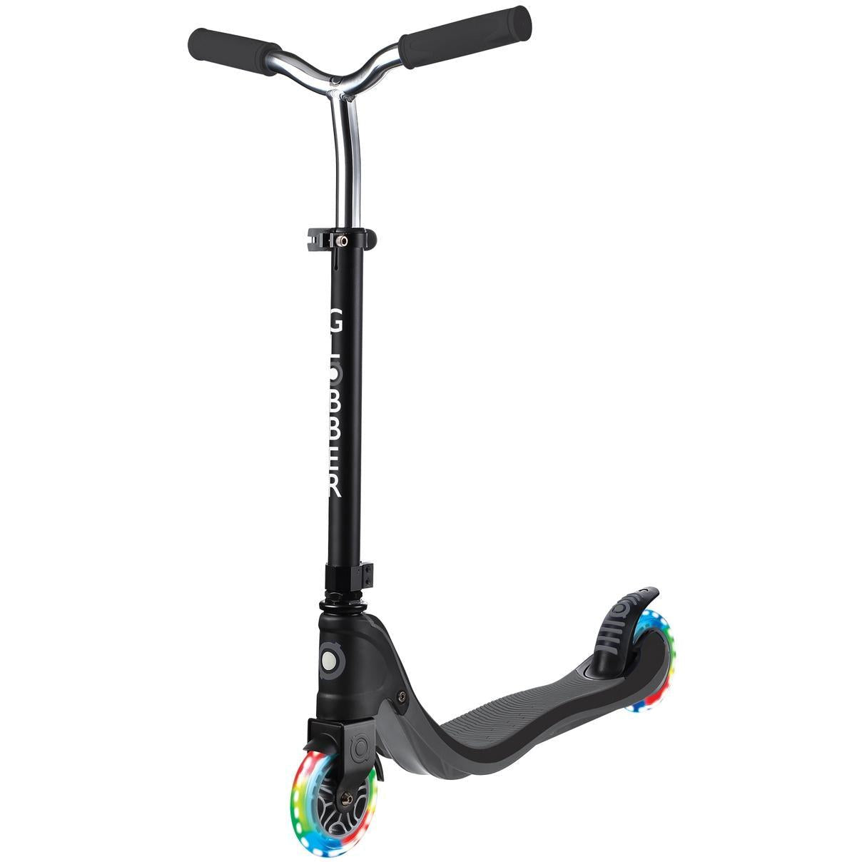 Globber Flow 125 Scooter with Light-Up Wheels Black