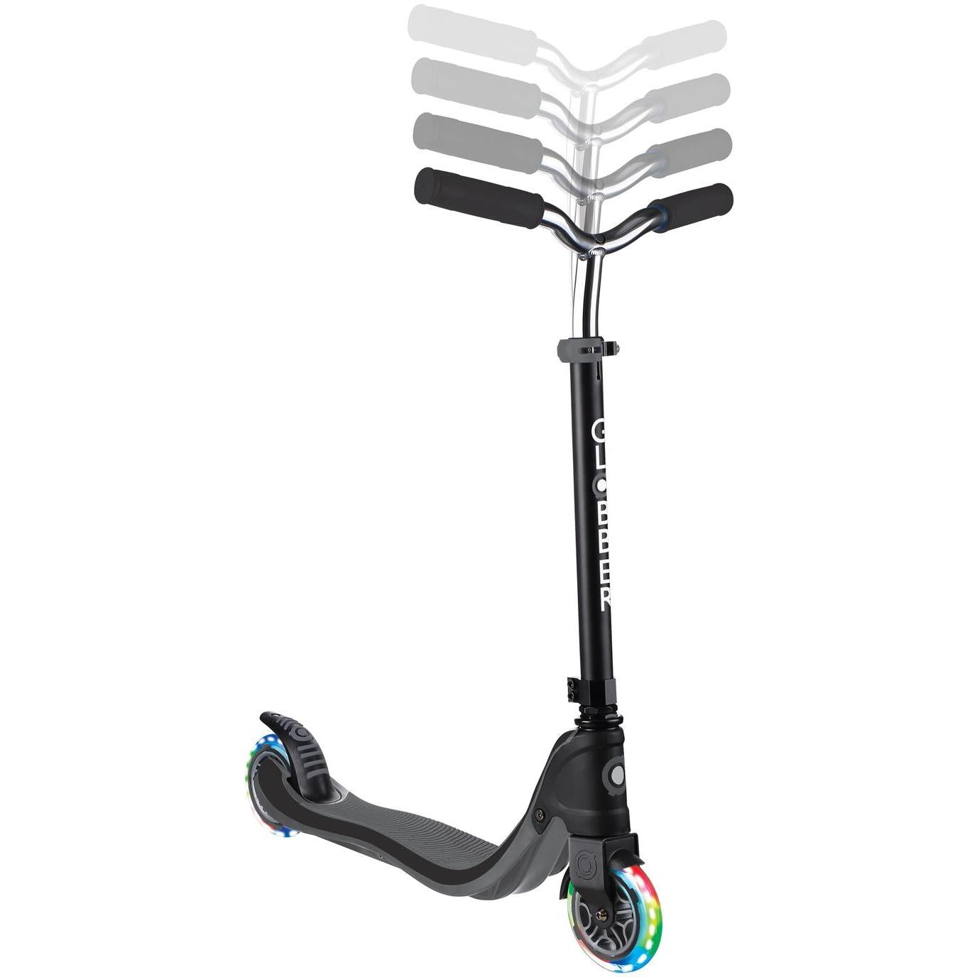Globber Flow 125 Scooter with Light-Up Wheels Black