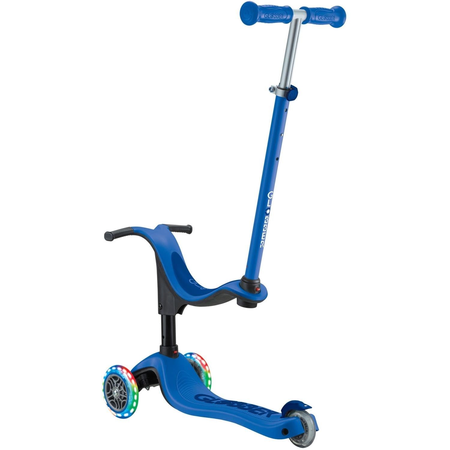 Globber Go Up Sporty Lights V2 Scooter Navy Blue/Dark Navy Blue