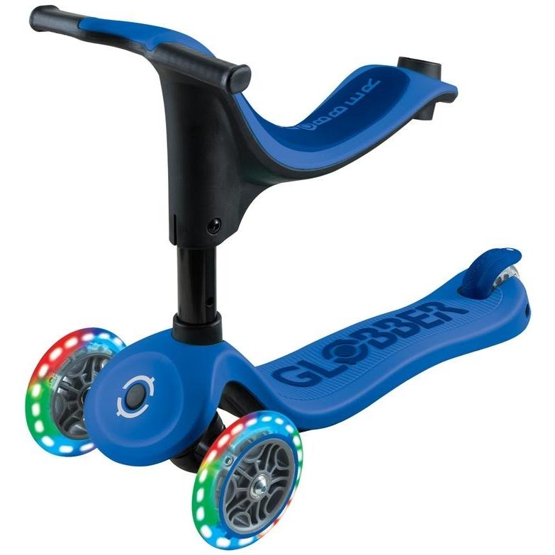 Globber Go Up Sporty Lights V2 Scooter Navy Blue/Dark Navy Blue