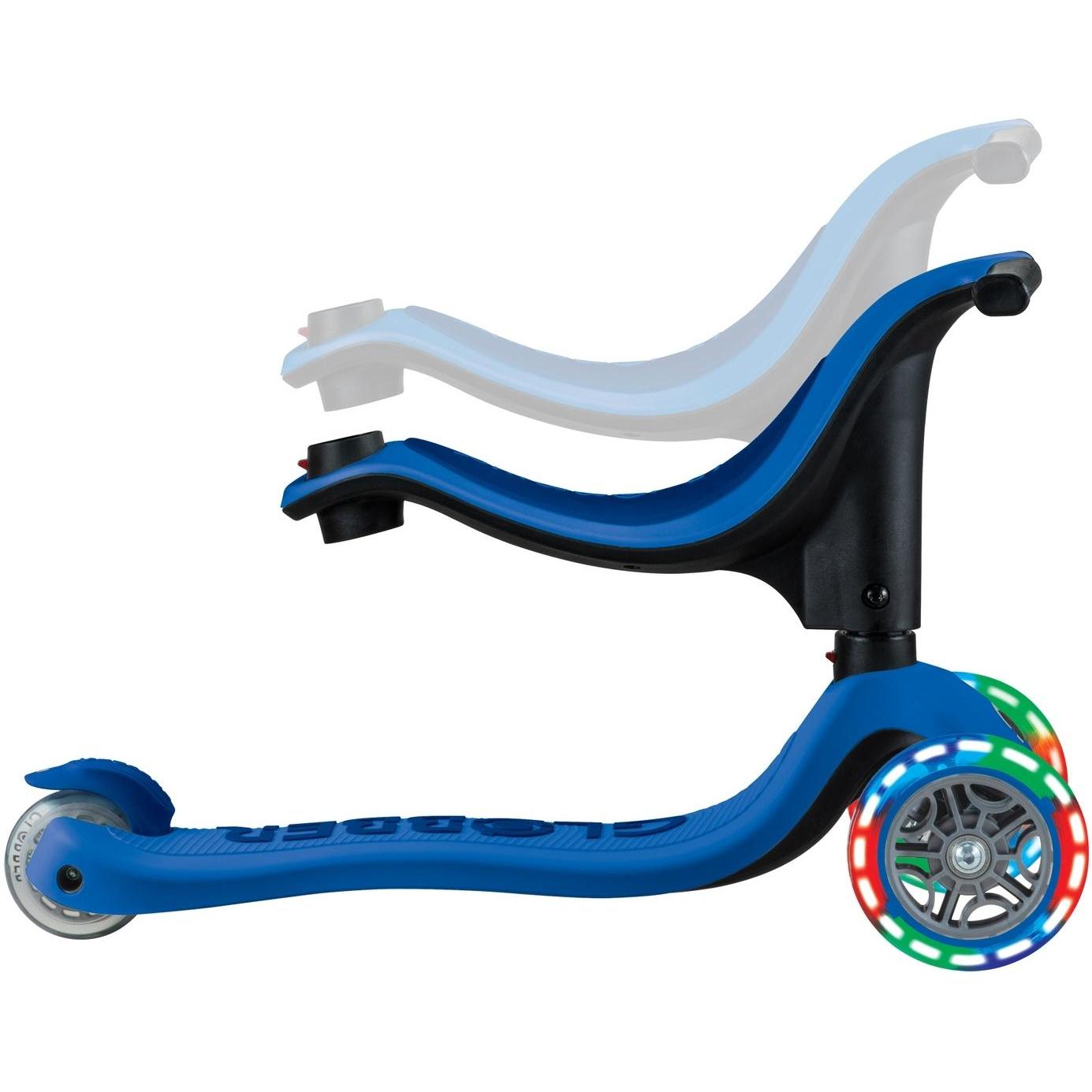 Globber Go Up Sporty Lights V2 Scooter Navy Blue/Dark Navy Blue
