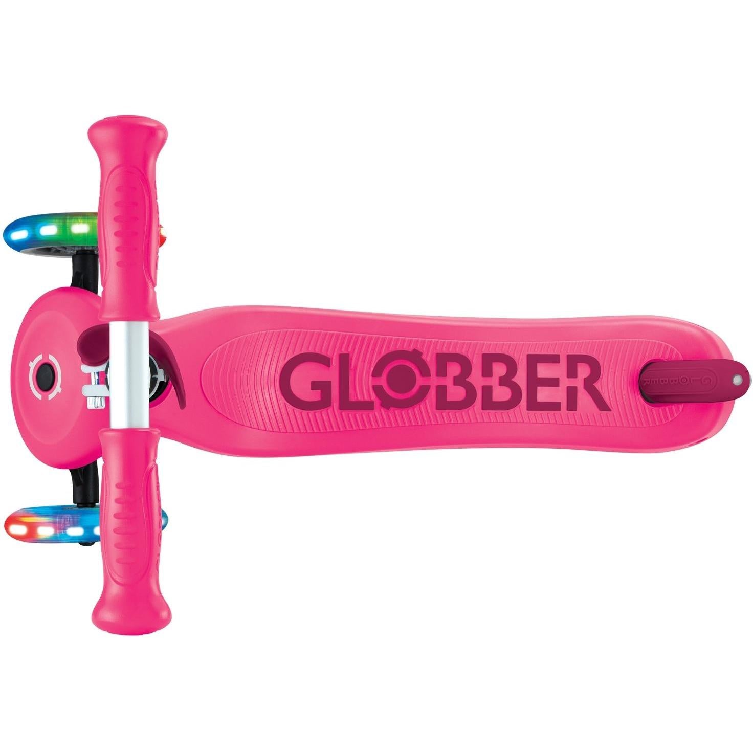 Globber Go Up Sporty Lights V2 Scooter Fuchsia/Dark Pink – 99 Bikes