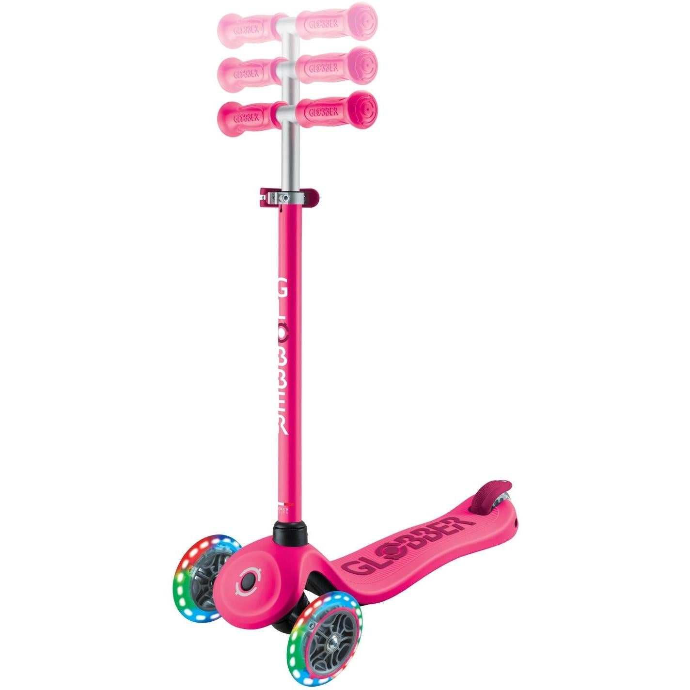Globber Go Up Sporty Lights V2 Scooter Fuchsia/Dark Pink – 99 Bikes