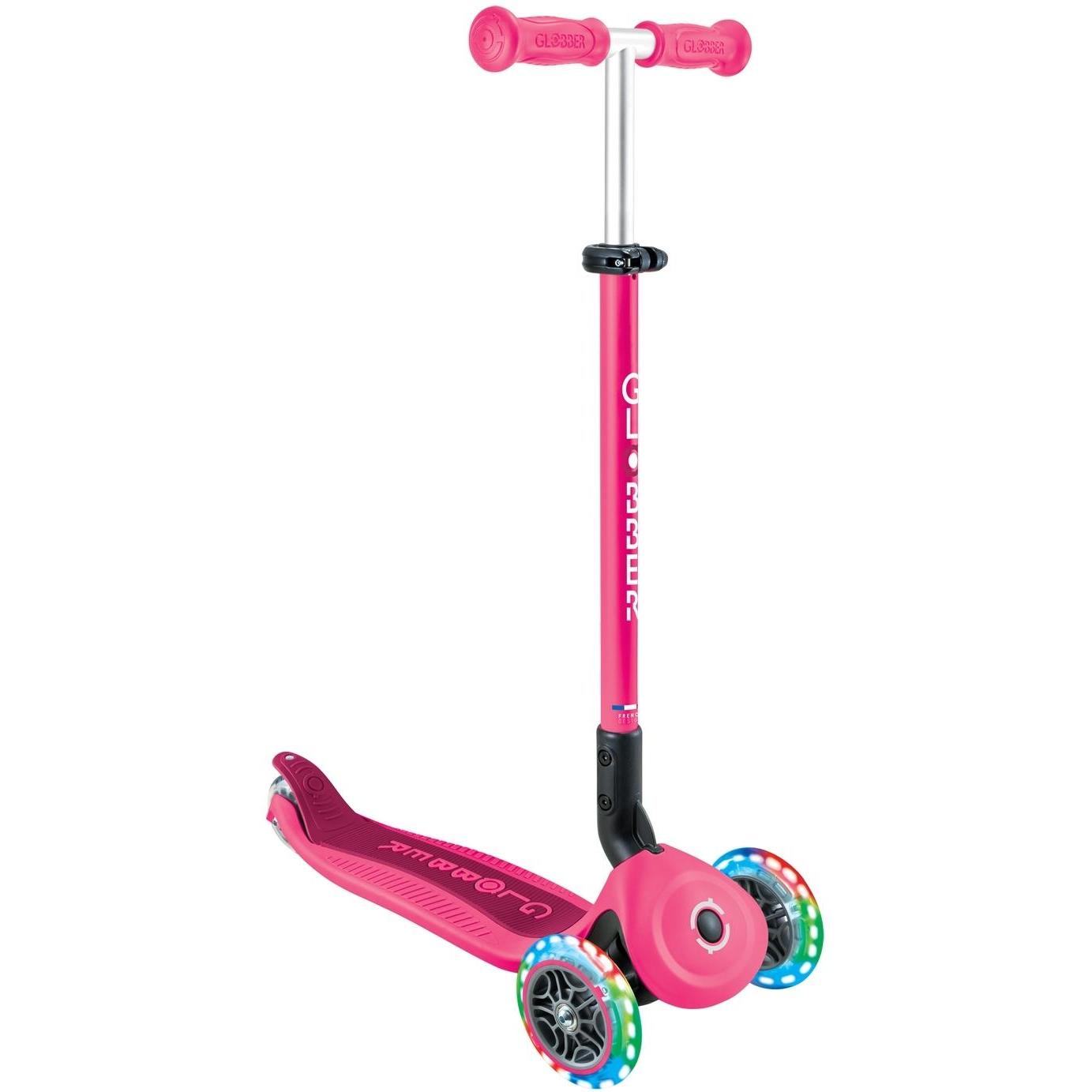 Globber Go Up Active With Lights Scooter Fuchsia/Dark Pink