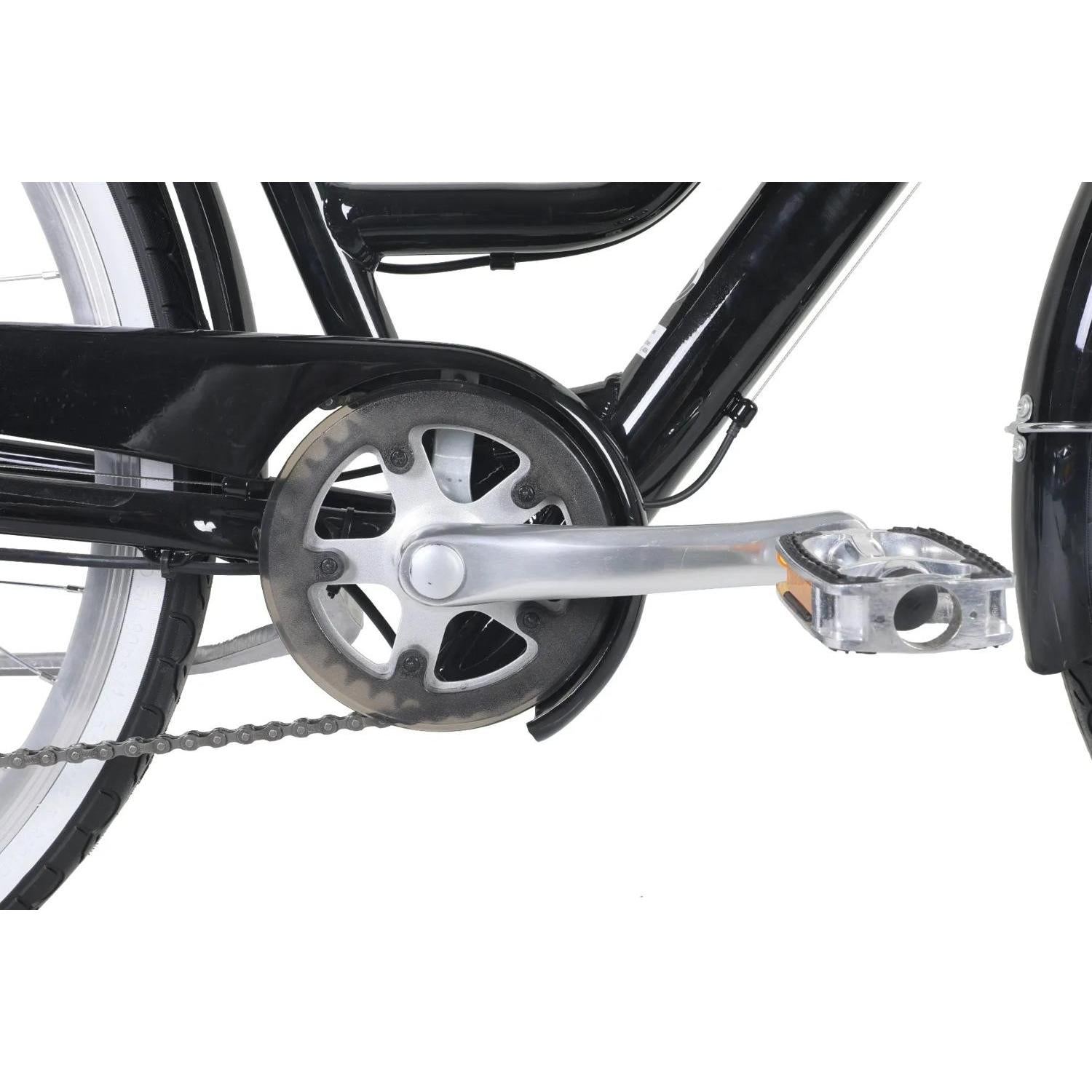 Pedal Uptown SL Electric Vintage Cruiser Bike 7-Speed Black