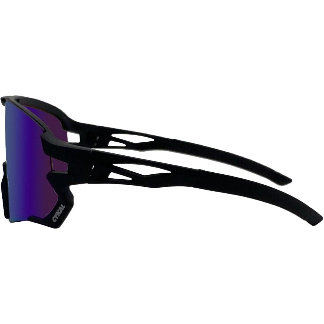 Cykal Hammer Sunglasses Matte Black - Blue Flash Lens