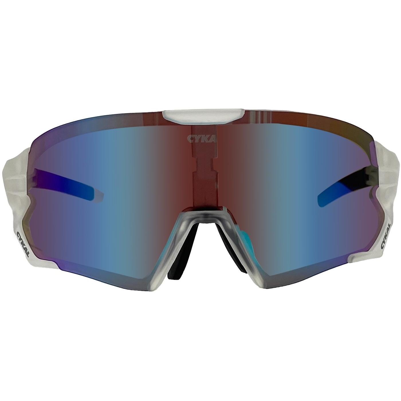 Cykal Hammer Sunglasses Matte Clear - Blue Flash Lens