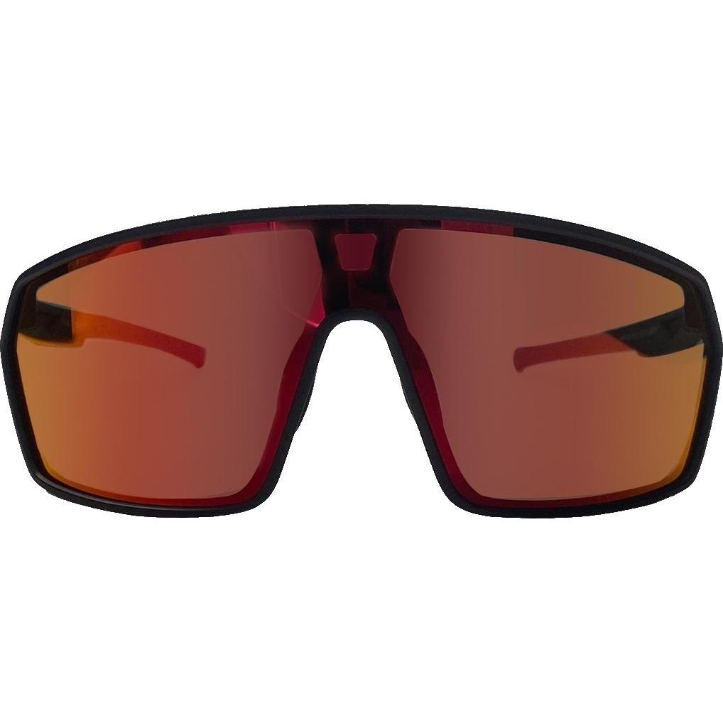 Cykal Handle Bar Sunglasses Matte Black - Red Flash Lens