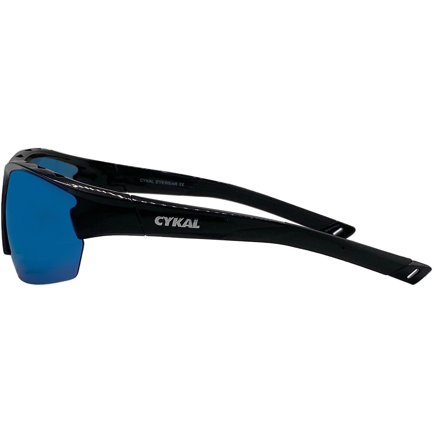 Cykal Climber Sunglasses Matte Black - Blue Flash Polarised Lens