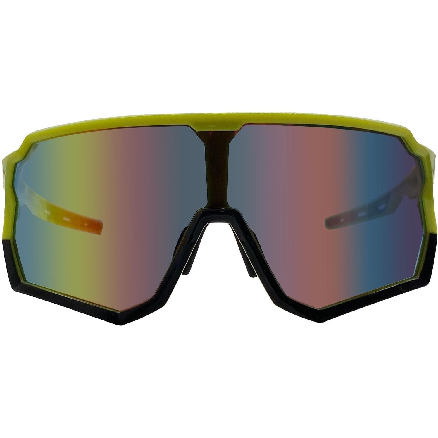 Cykal Spoke Sunglasses Mellow Yellow - Red Flash Lens