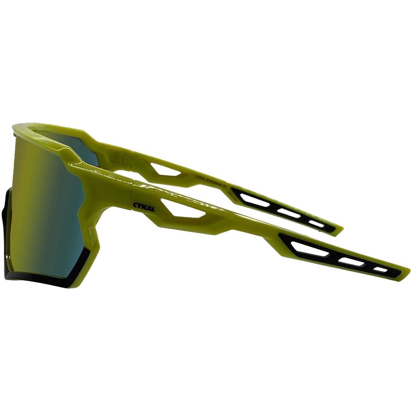 Cykal Spoke Sunglasses Mellow Yellow - Red Flash Lens