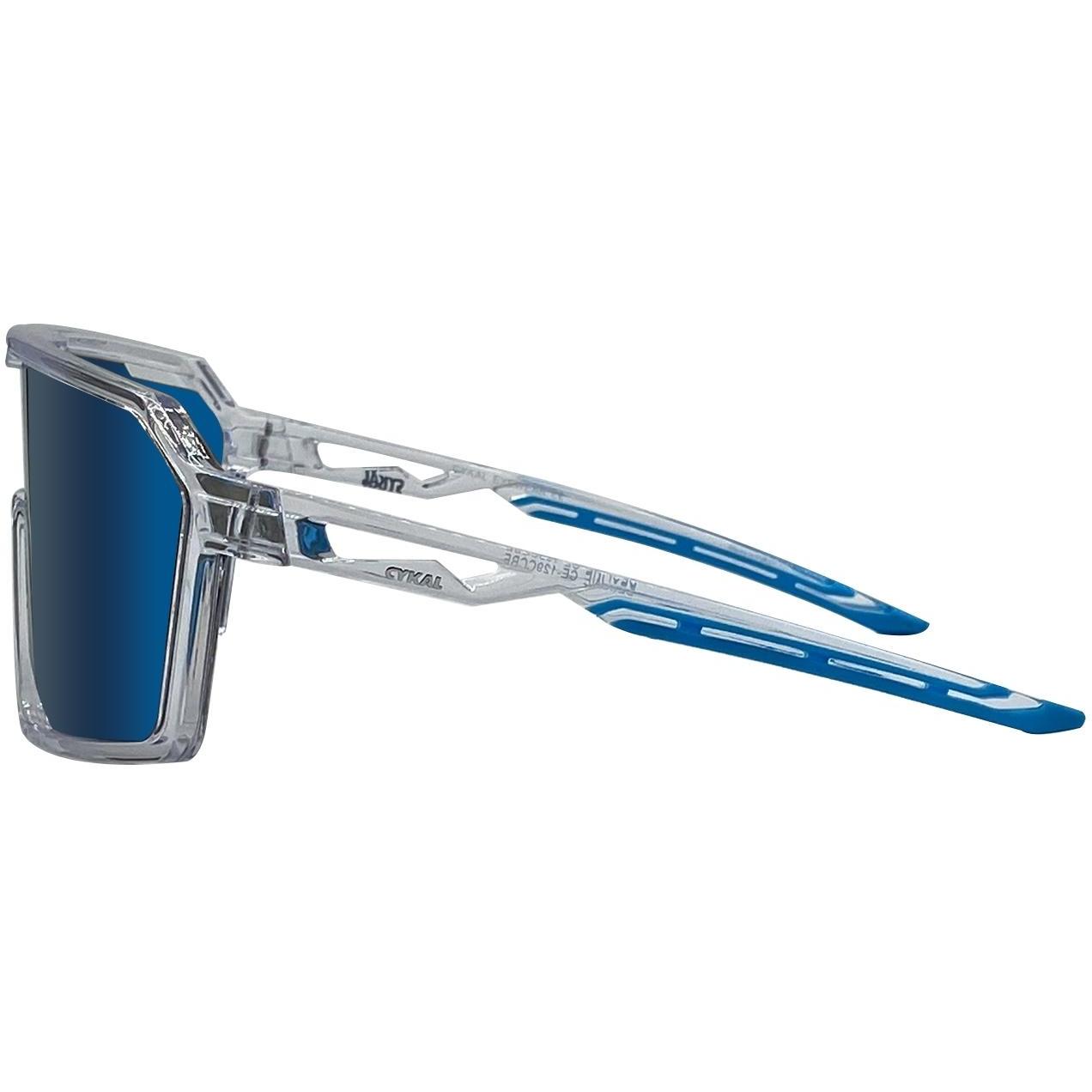 Cykal Decline Sunglasses Crystal Clear - Blue Flash Lens