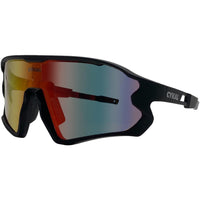 Cykal Enduro Sunglasses Matte Black - Red Flash Lens