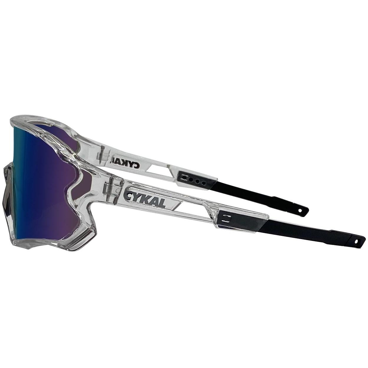 Cykal Enduro Sunglasses Clear - Blue Flash Lens
