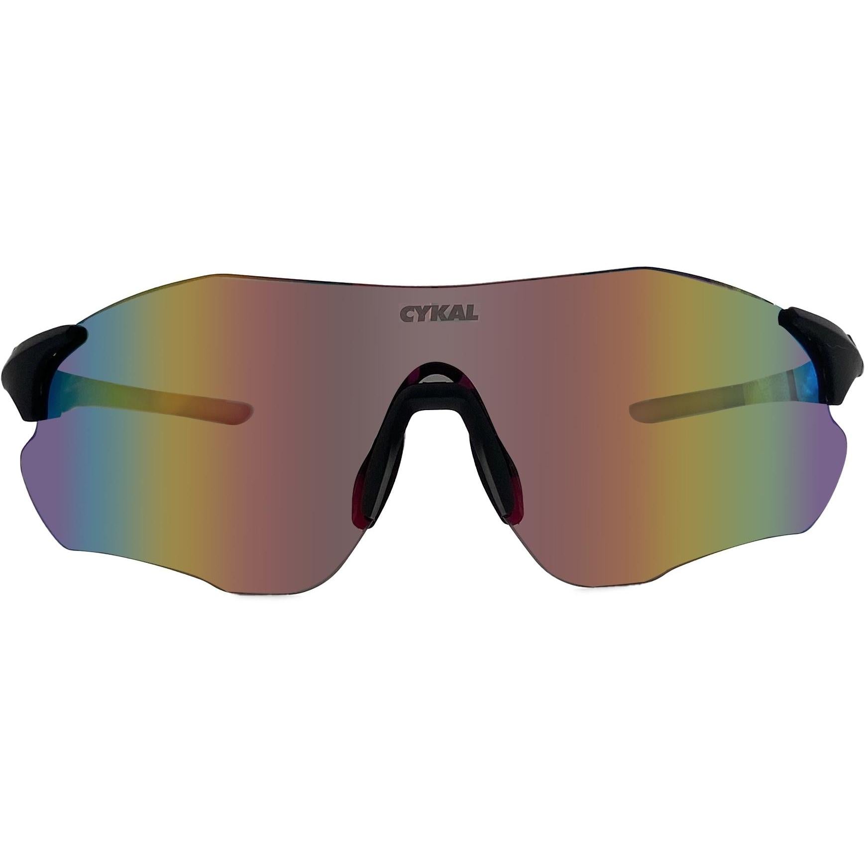 Cykal Hero Sunglasses Matte Black - Red Flash Lens