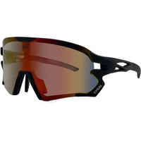 Cykal Hammer Sunglasses Matte Black - Red Flash Lens