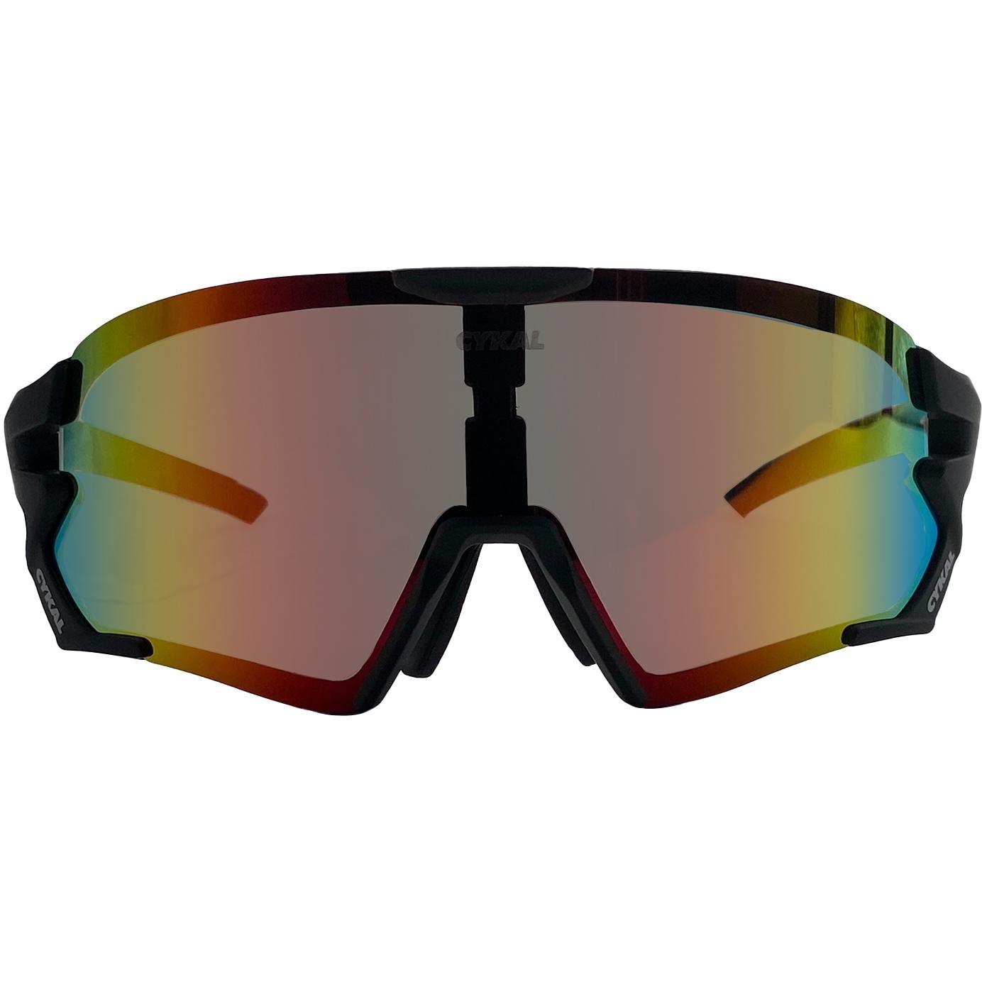 Cykal Hammer Sunglasses Matte Black - Red Flash Lens