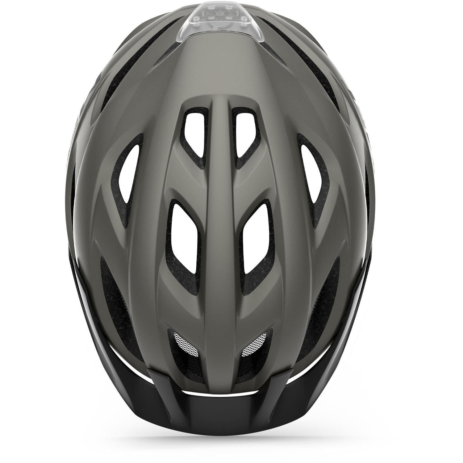 MET Crossover Helmet Titanium/Matt with LIGHT