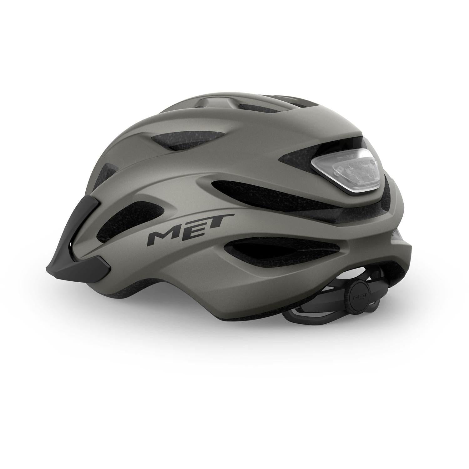 MET Crossover Helmet Titanium/Matt with LIGHT