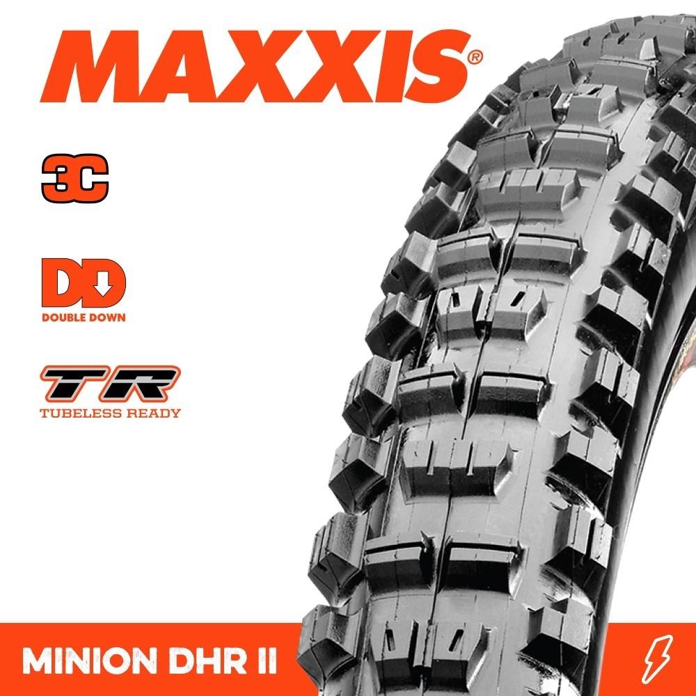Maxxis Minion DHR II 3CT DD TR Folding MTB Tyre 29 x 2.5'' 2x120TPI
