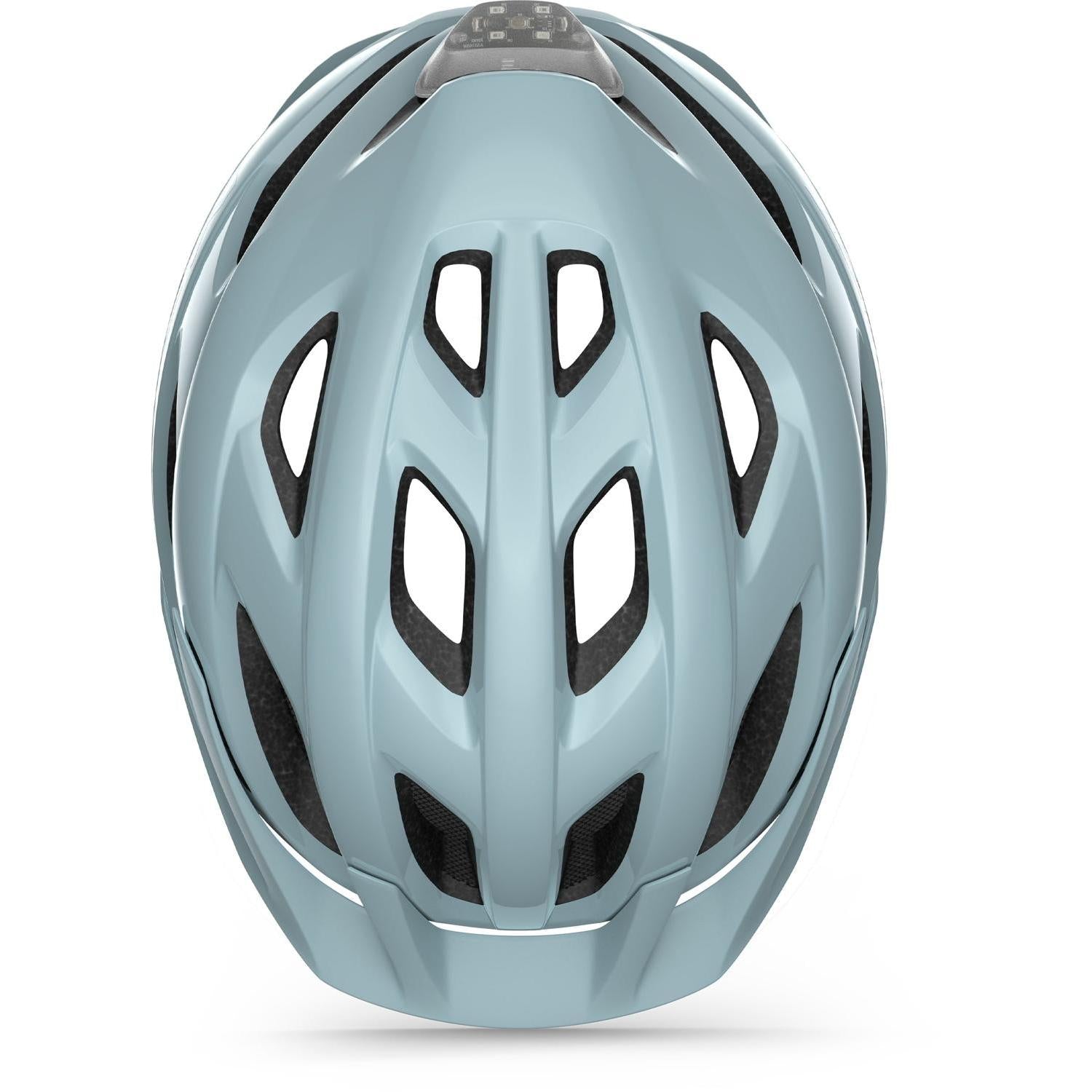 MET Crossover Helmet Stone Blue/Glossy with LIGHT