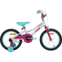 Pedal Buzz Steel 16'' Kids Bike Silver Pink Blue