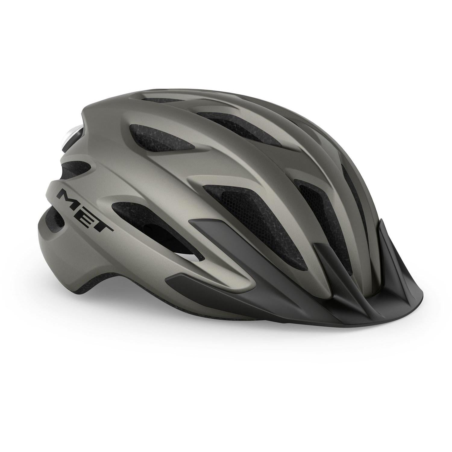 MET Crossover Helmet Titanium/Matt XL with LIGHT