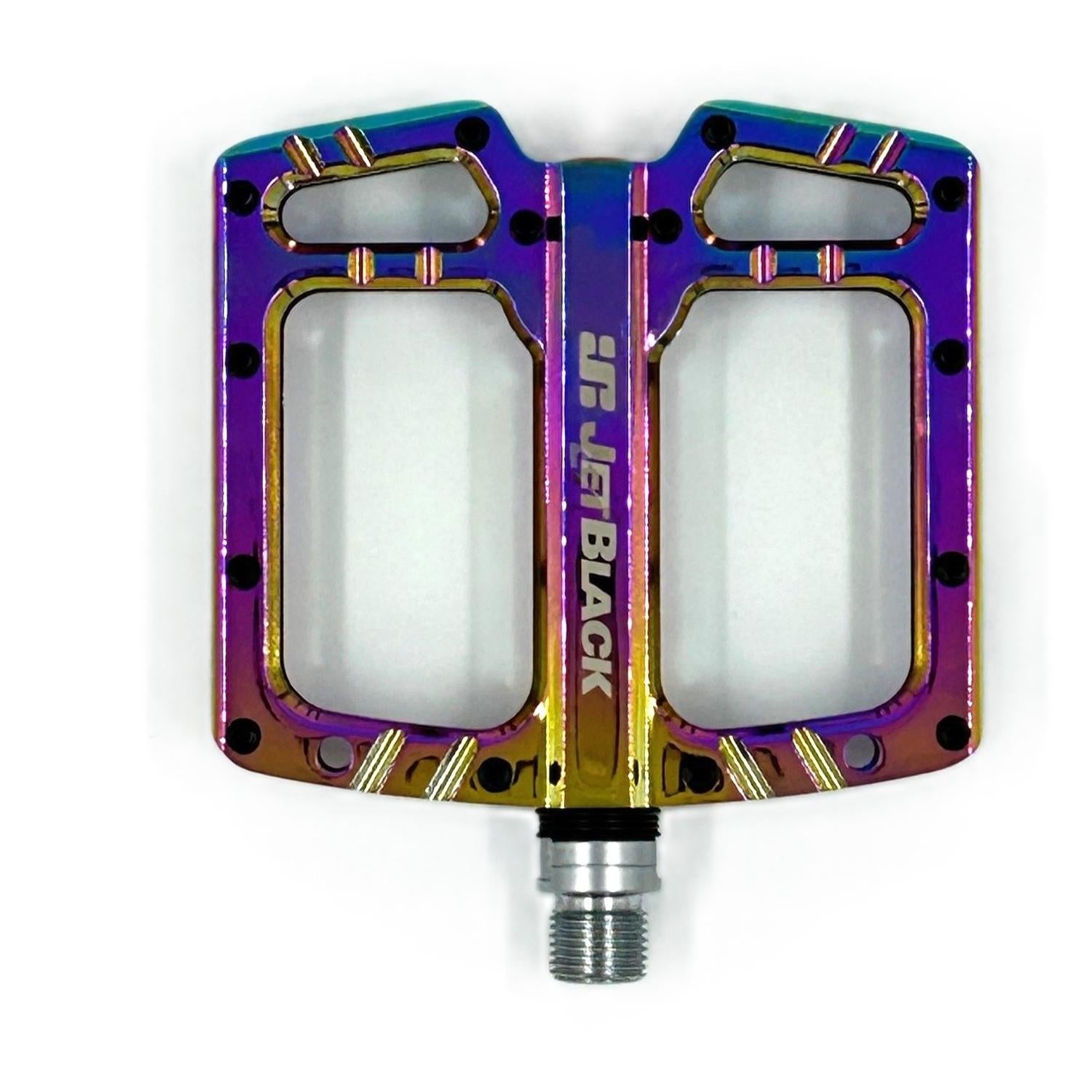JetBlack Ultralite Low Profile MTB Pedals Oil Slick