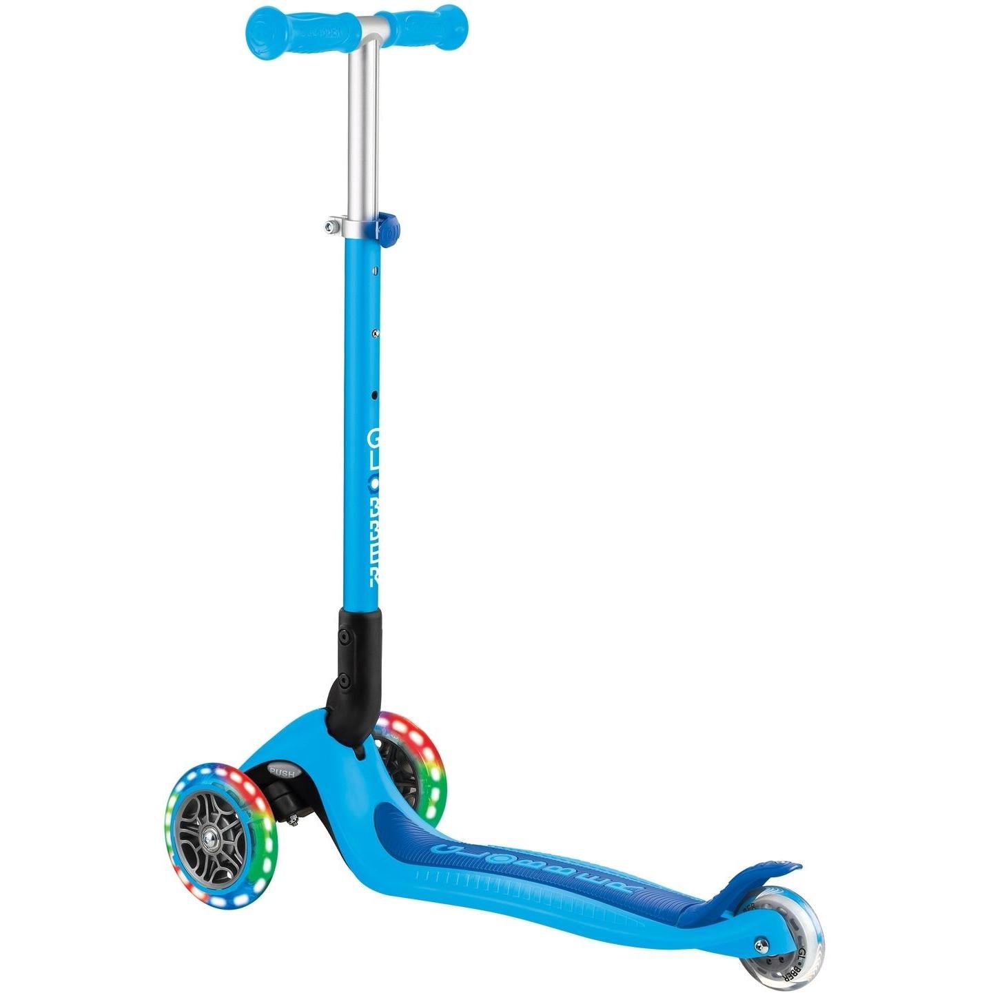 Globber Primo Foldable Lights Scooter Sky Blue/Navy Blue