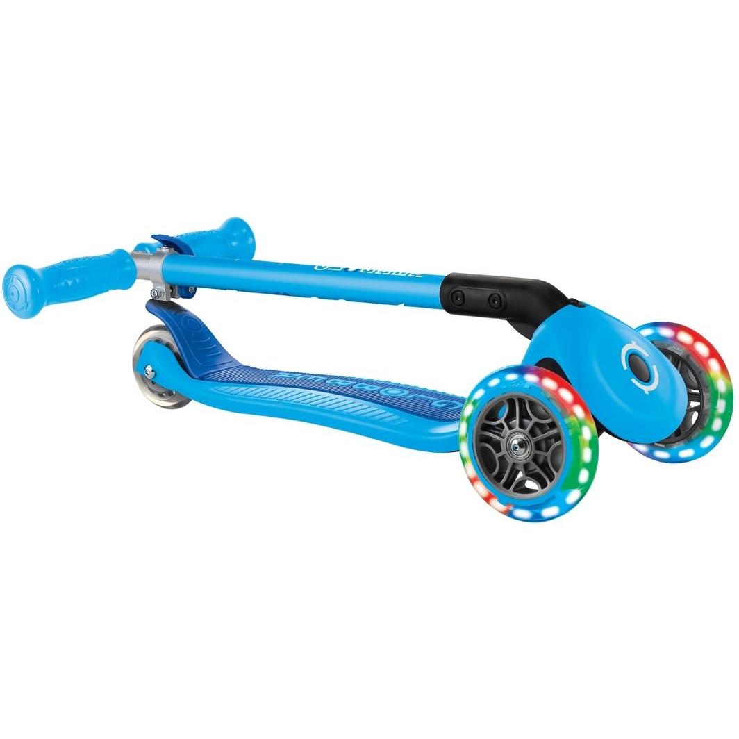 Globber Primo Foldable Lights Scooter Sky Blue/Navy Blue