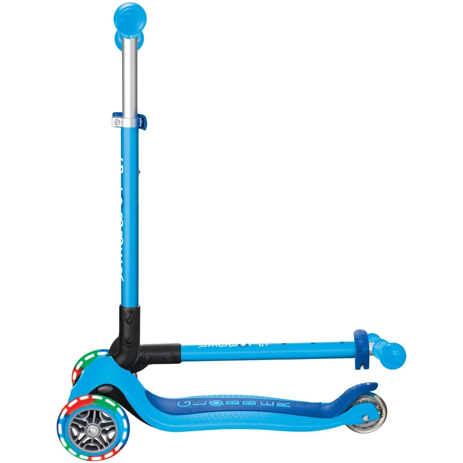 Globber Primo Foldable Lights Scooter Sky Blue/Navy Blue
