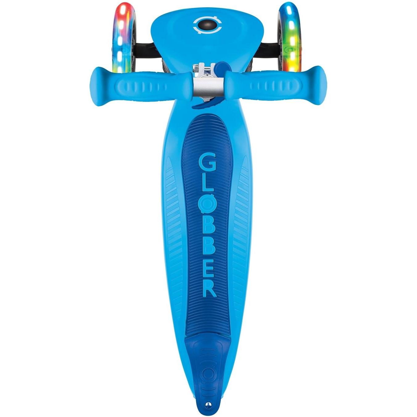 Globber Primo Foldable Lights Scooter Sky Blue/Navy Blue