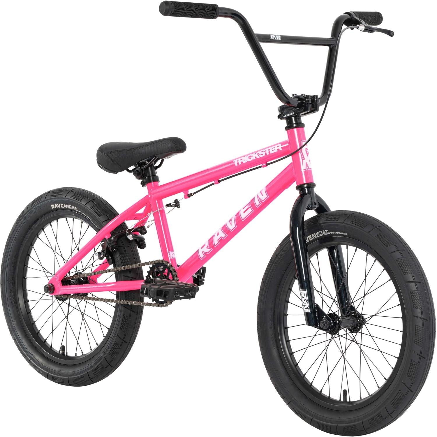 Raven Trickster 18'' BMX Bike Gloss Pink – 99 Bikes