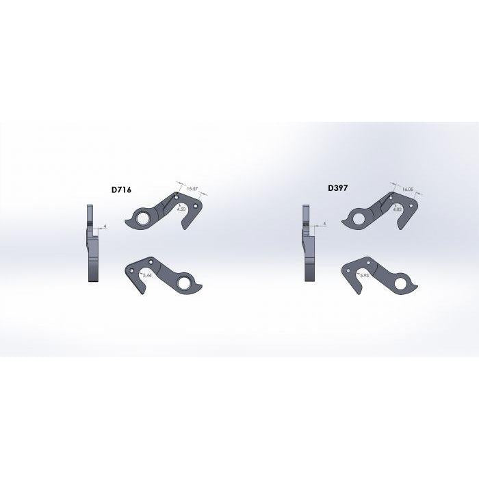 Pilo Derailleur Hanger - D397 - For GT Zaskar Carbon 2015 Zaskar (Carbon), Helion Elite - WMFG-266