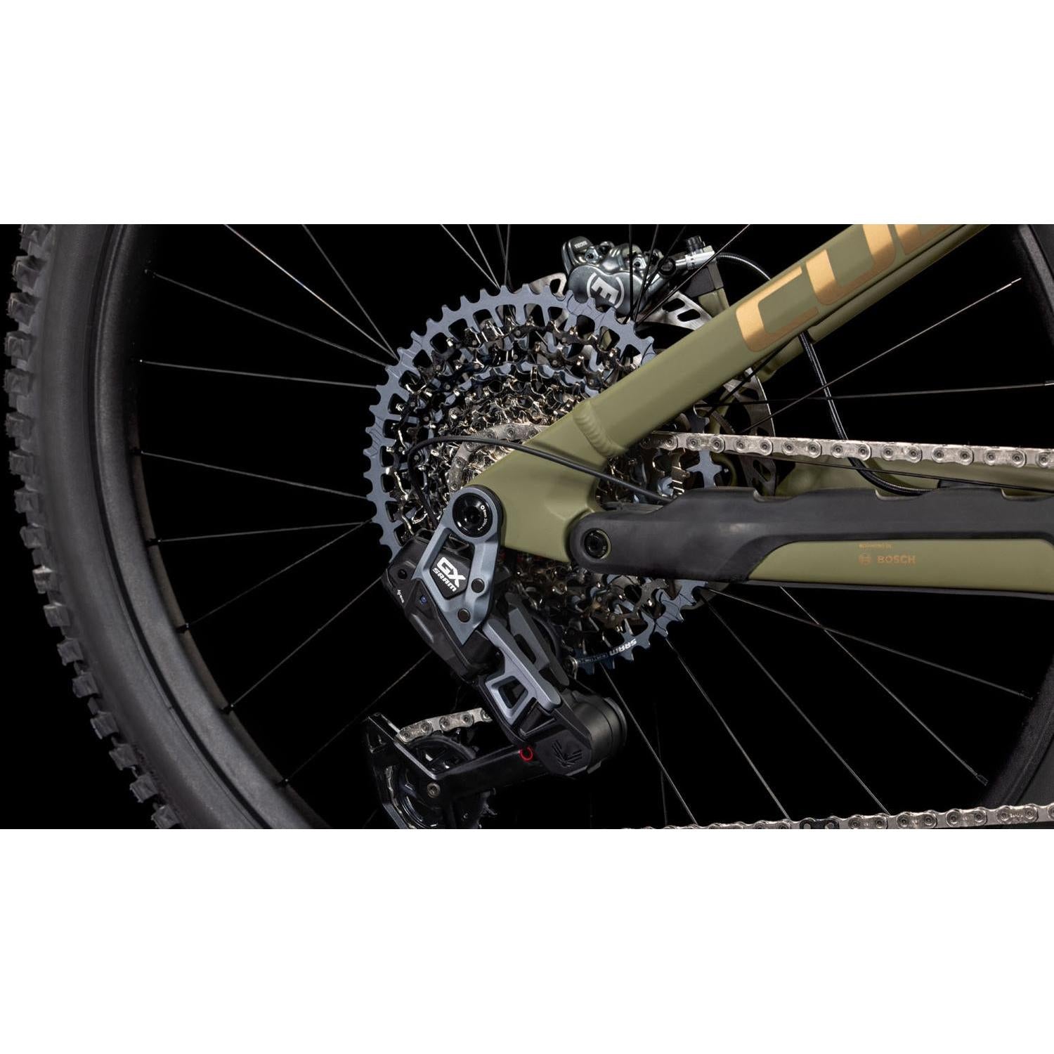 Cube Stereo Hybrid ONE77 HPC TM 800 Electric Enduro Bike Dustyolive'n'Gold