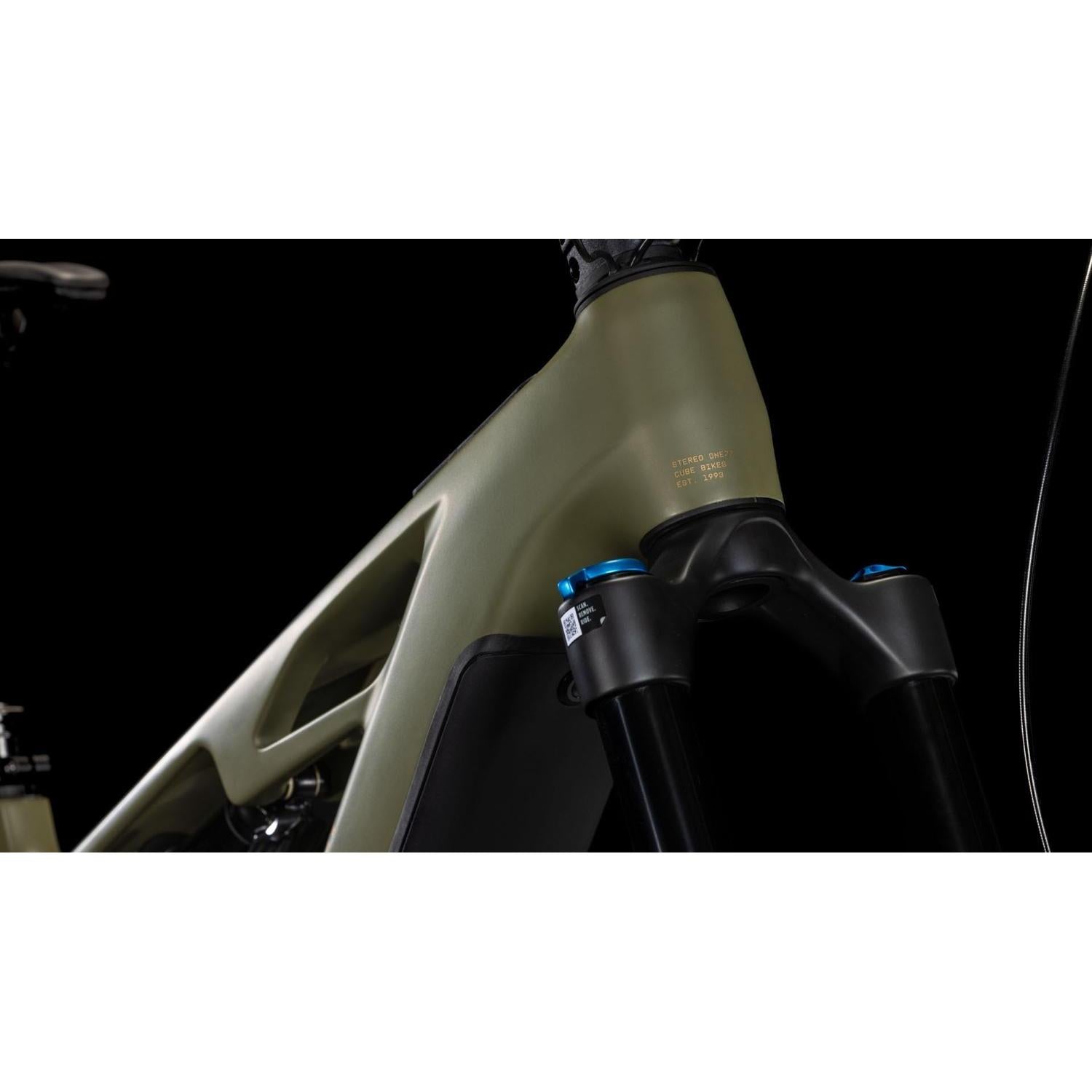 Cube Stereo Hybrid ONE77 HPC TM 800 Electric Enduro Bike Dustyolive'n'Gold