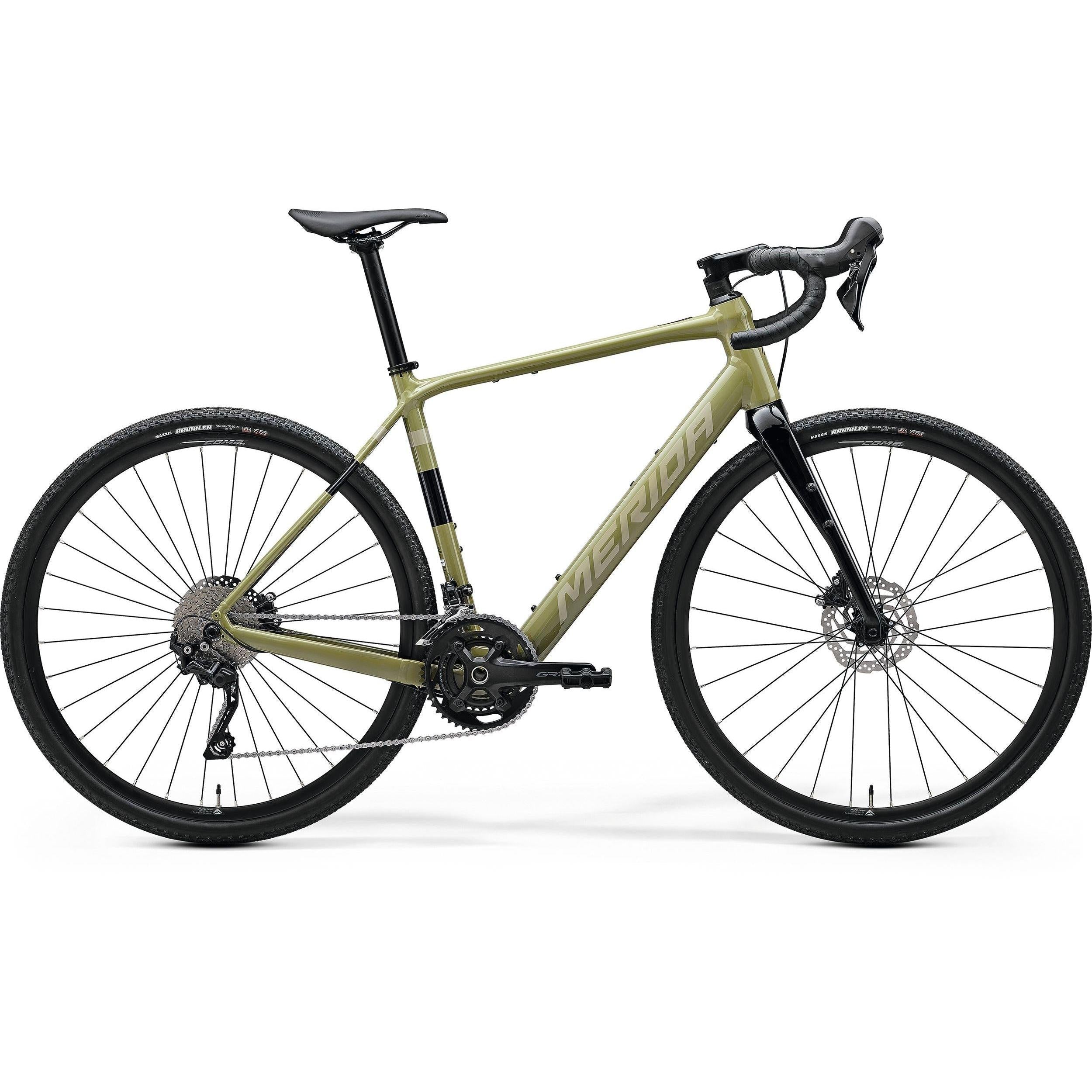 Merida eSilex 400 Electric Gravel Bike Low Key Green/Brown – 99 Bikes