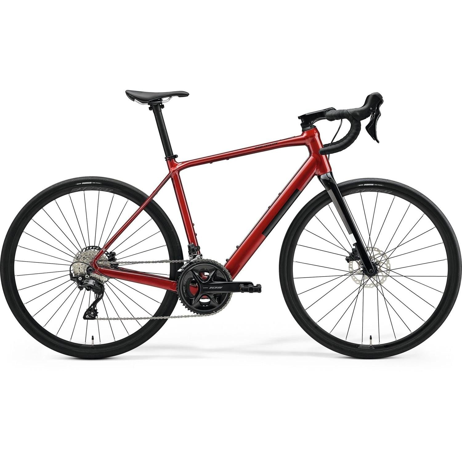 Merida eScultura 400 Electric Road Bike 250Wh Battery Dark Strawberry/Black