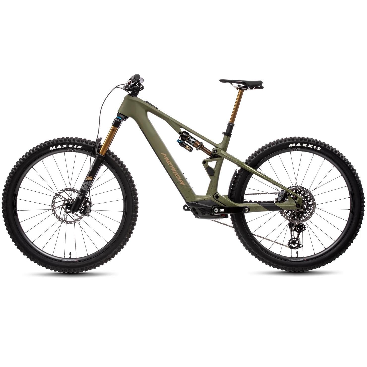 Merida eOne-Sixty SL 10K Electric Enduro Bike Silk Anaconda Green/Brown