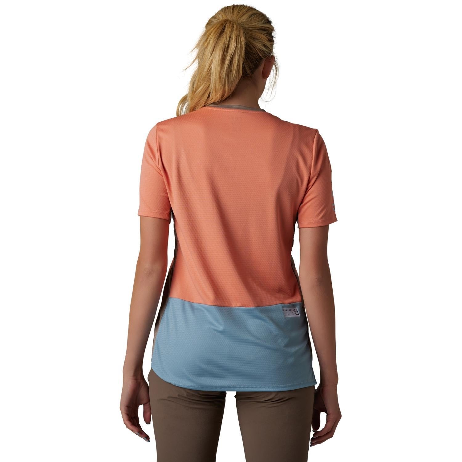 FOX Defend Womens Short Sleeve Jersey Salmon 2023