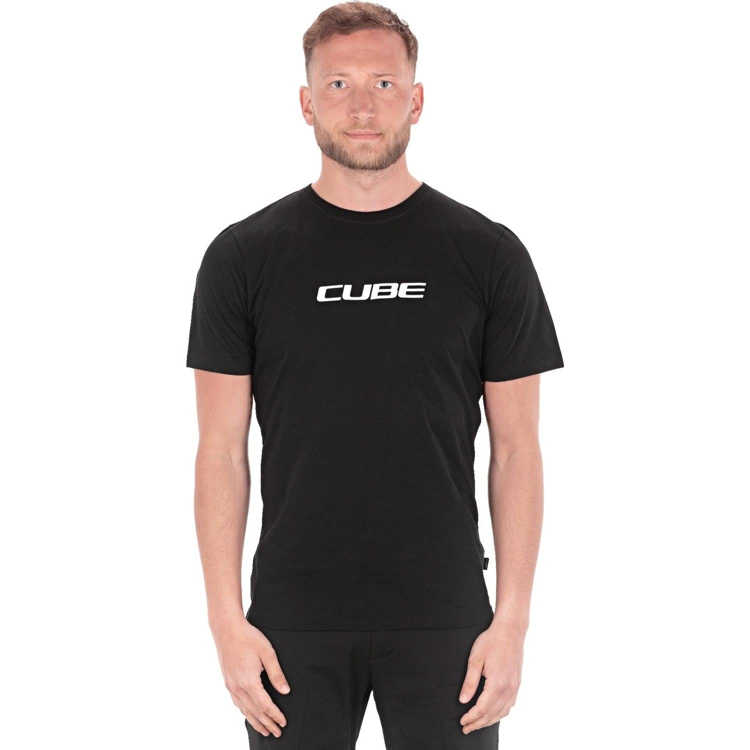 Cube Classic Logo Organic T-Shirt Black and White